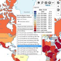 Karte des Monats - Verheiratete Frauen und Männer weltweit
