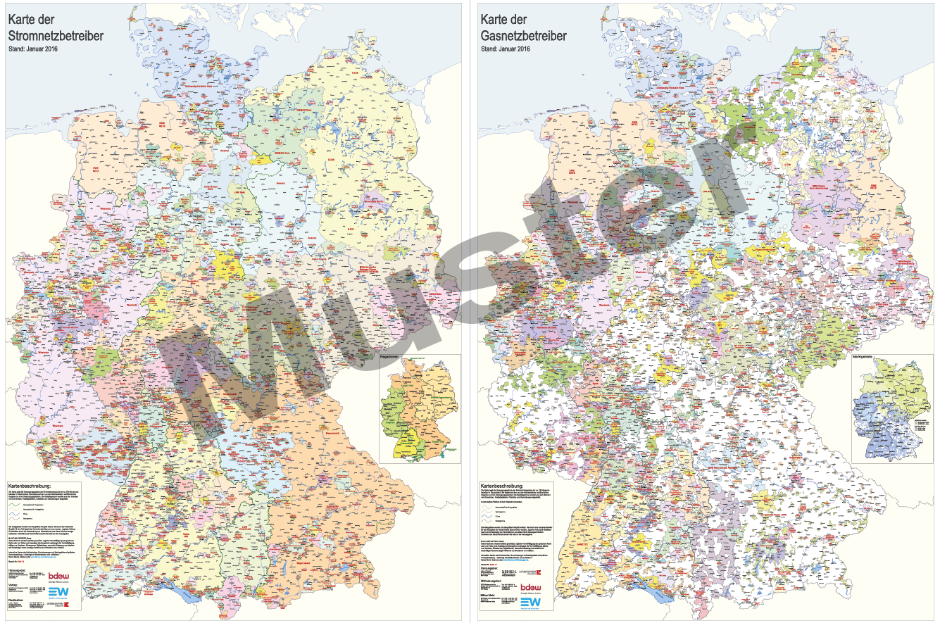 Karten der Strom- und Gasnetzbetreiber 2016 (print + digital)